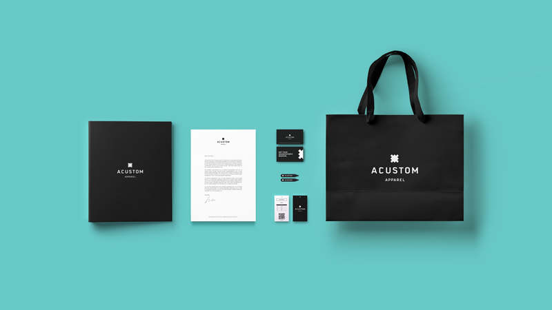 Acustom Apparel Brand Collateral